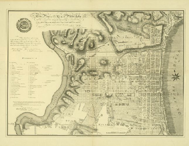 Plan of the City of Philadelphia and Its Environs shewing the improved parts... by John Hills, 1796, Plan of the City of Philadelphia and Its Environs shewing the improved parts