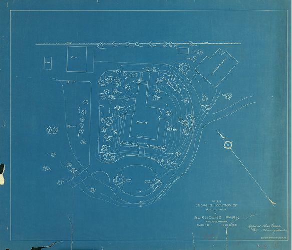Plan Showing the Location of  Buildings in Burlholme Park