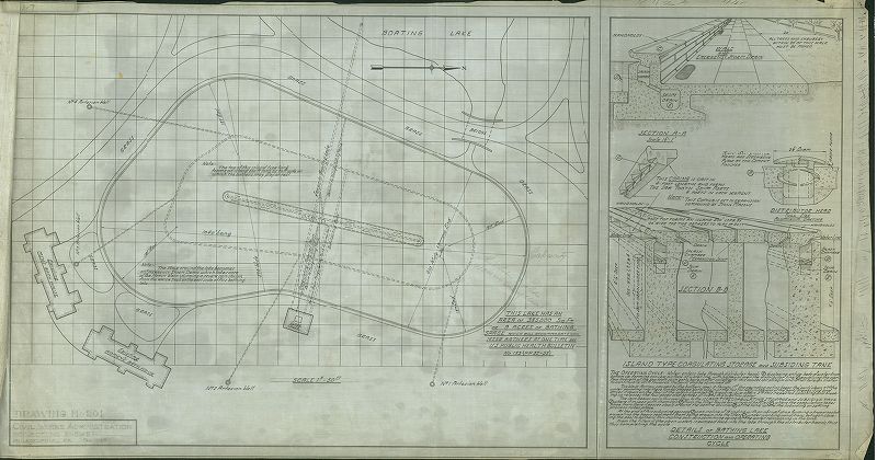 Draft Proposal, Plan Showing Proposed Changes at League Island Bathing Lake