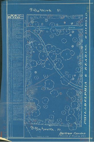 Planting Plan, Bartram's Garden (West side)