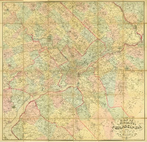 Map, Map of the Vicinity of Philadelphia