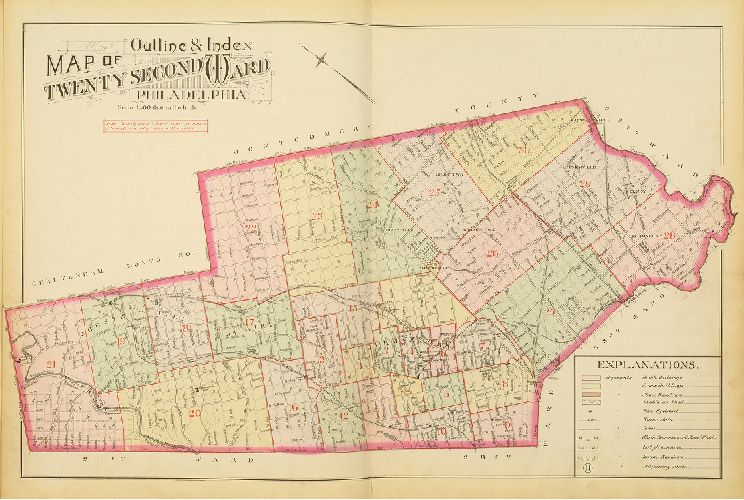 Index, Atlas of the City of Philadelphia. Volume 7