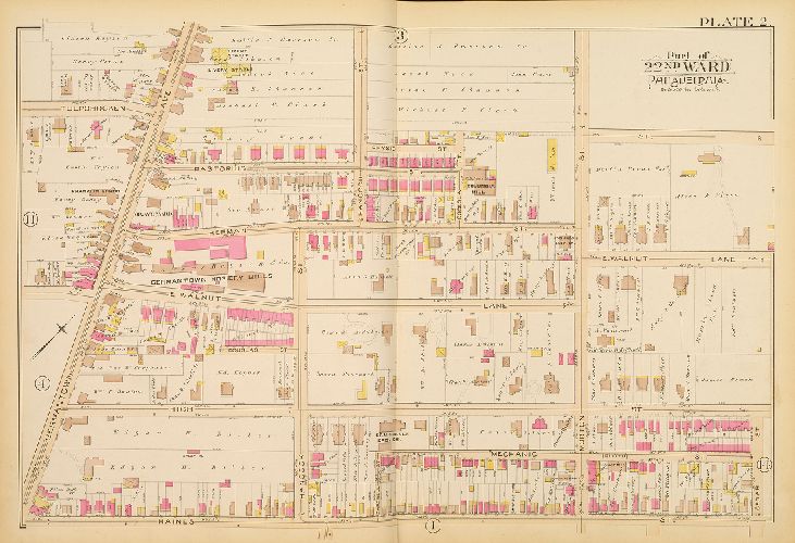 Plate 2, Atlas of the City of Philadelphia. Volume 7