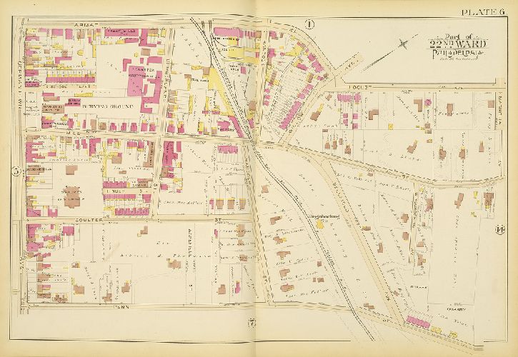 Plate 6, Atlas of the City of Philadelphia. Volume 7