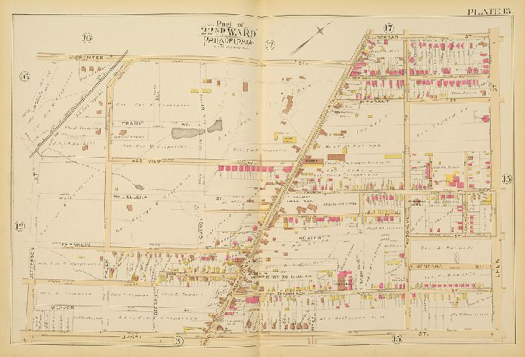 Plate 13, Atlas of the City of Philadelphia. Volume 7