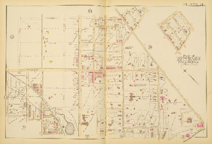 Plate 14, Atlas of the City of Philadelphia. Volume 7