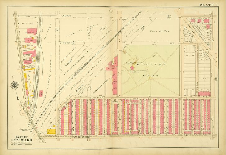 Plate 1, Atlas of the City of Philadelphia. 42nd Ward