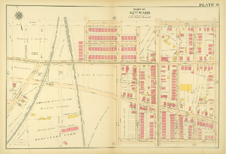 Plate 16, Atlas of the City of Philadelphia. 42nd Ward