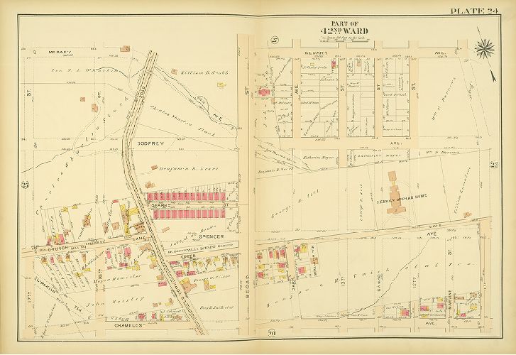 Plate 24, Atlas of the City of Philadelphia. 42nd Ward
