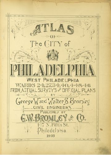 Title Page, Atlas of the City of Philadelphia (West Philadelphia)