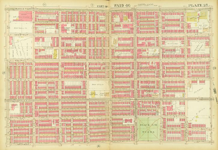 Plate 25, Atlas of the City of Philadelphia (West Philadelphia)