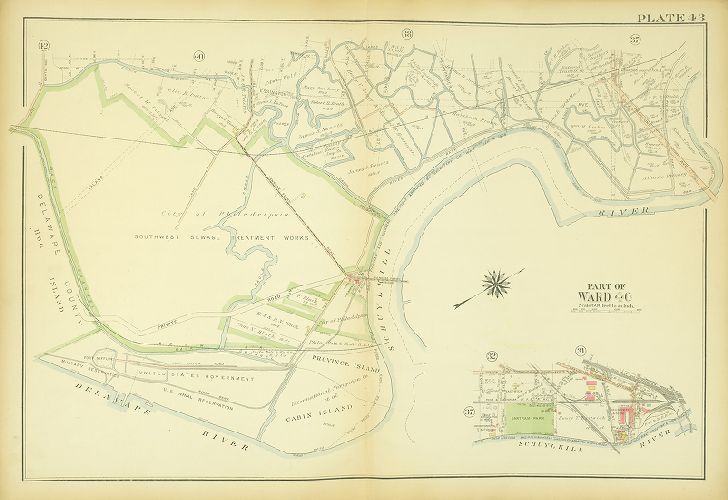 Plate 43, Atlas of the City of Philadelphia (West Philadelphia)