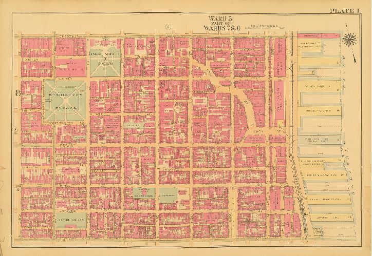 Plate 1, Atlas of the City of Philadelphia (Central)