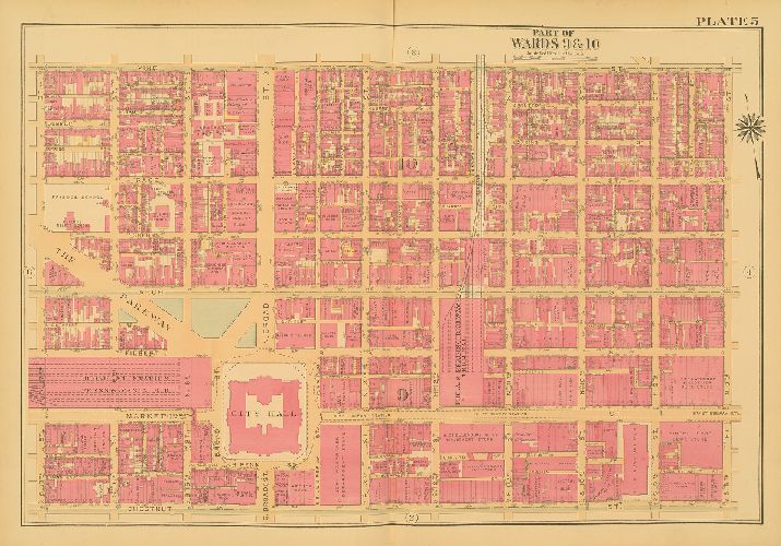 Plate 5, Atlas of the City of Philadelphia (Central)