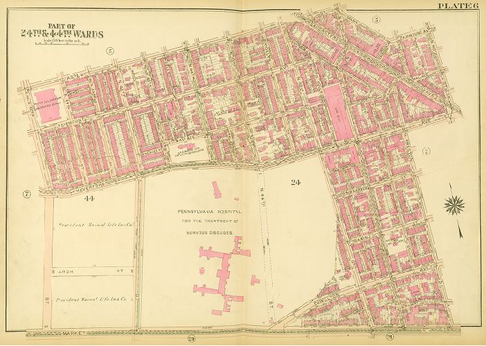 Plate 6, Atlas of the City of Philadelphia (West Philadelphia)