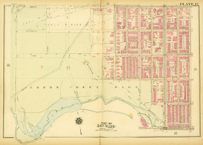 Plate 13, Atlas of the City of Philadelphia (West Philadelphia)