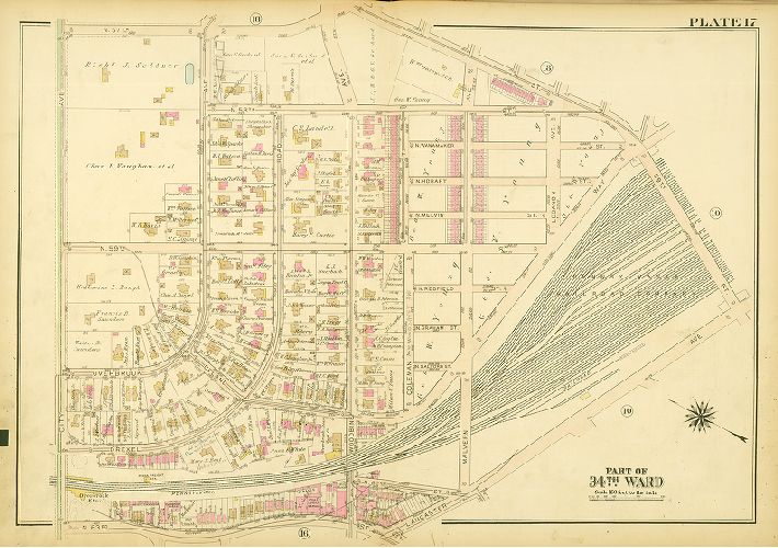 Plate 17, Atlas of the City of Philadelphia (West Philadelphia)