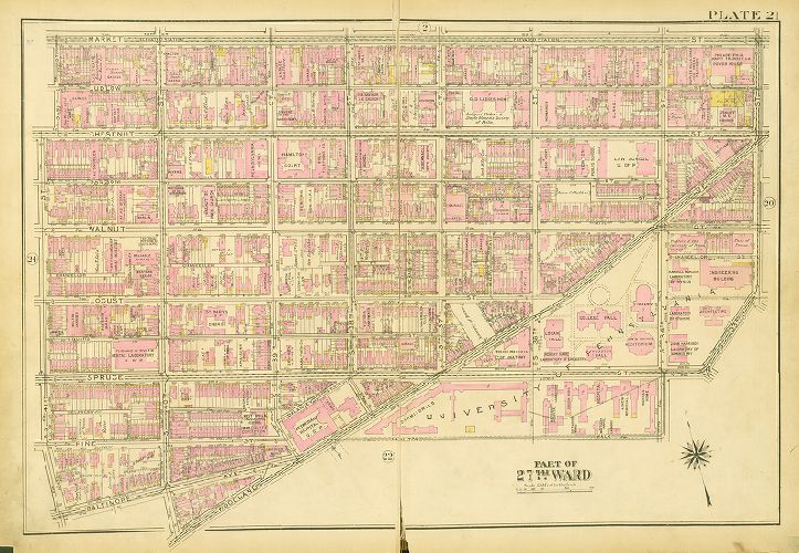 Plate 21, Atlas of the City of Philadelphia (West Philadelphia)
