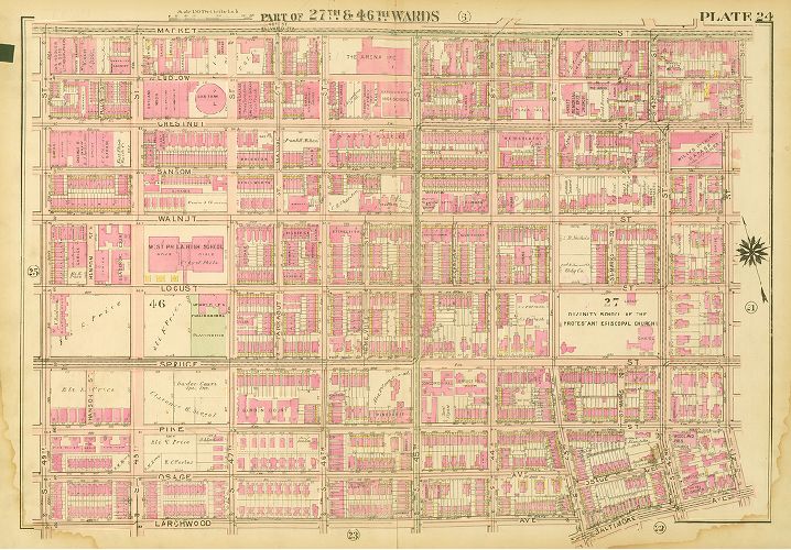 Plate 24, Atlas of the City of Philadelphia (West Philadelphia)