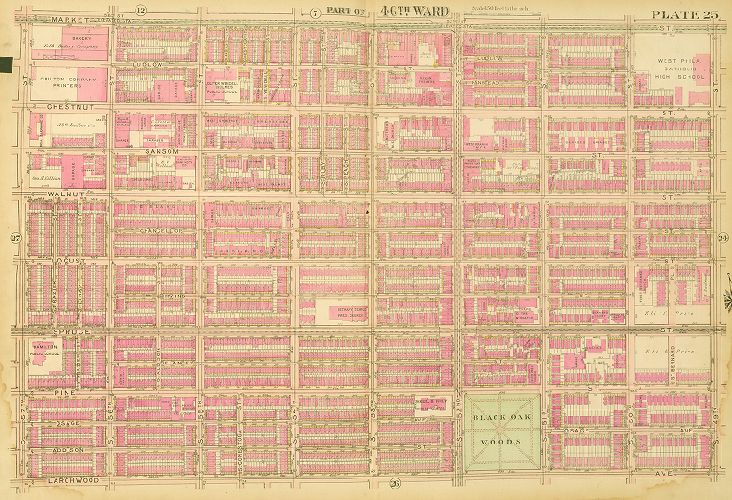 Plate 25, Atlas of the City of Philadelphia (West Philadelphia)