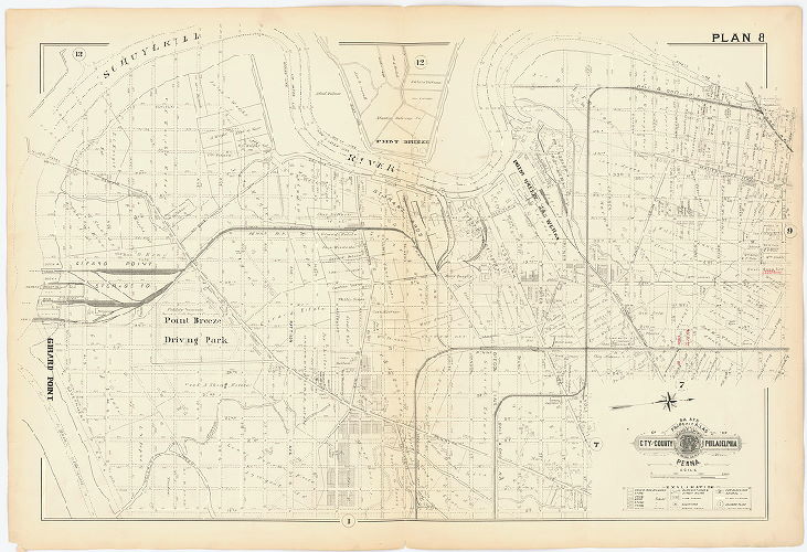 Plan 8, Baist's Property Atlas of the City and County of Philadelphia, Penna.