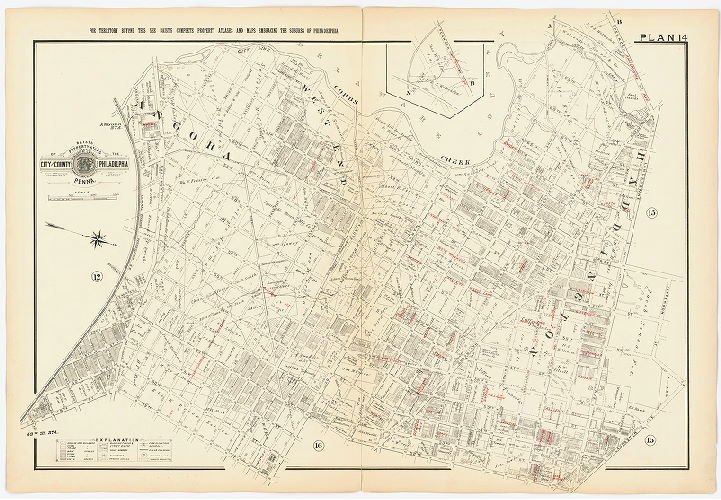 Plan 14, Baist's Property Atlas of the City and County of Philadelphia, Penna.