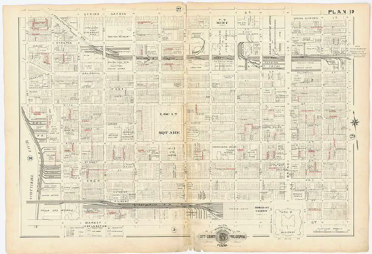 Plan 19, Baist's Property Atlas of the City and County of Philadelphia, Penna.