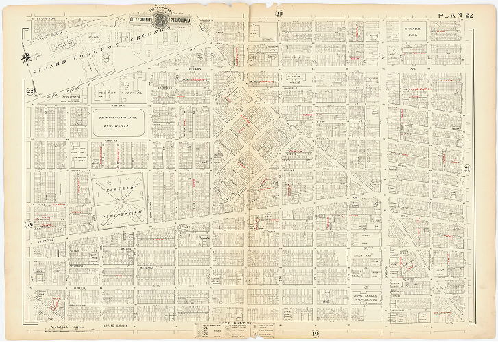 Plan 22, Baist's Property Atlas of the City and County of Philadelphia, Penna.