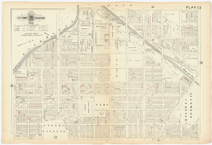Plan 23, Baist's Property Atlas of the City and County of Philadelphia, Penna.