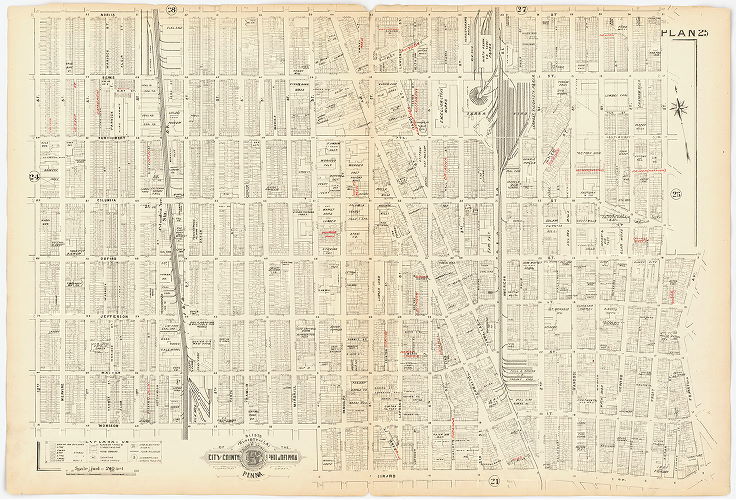 Plan 25, Baist's Property Atlas of the City and County of Philadelphia, Penna.