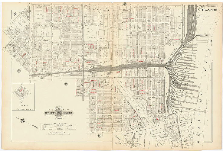 Plan 32, Baist's Property Atlas of the City and County of Philadelphia, Penna.