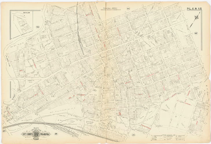 Plan 45, Baist's Property Atlas of the City and County of Philadelphia, Penna.