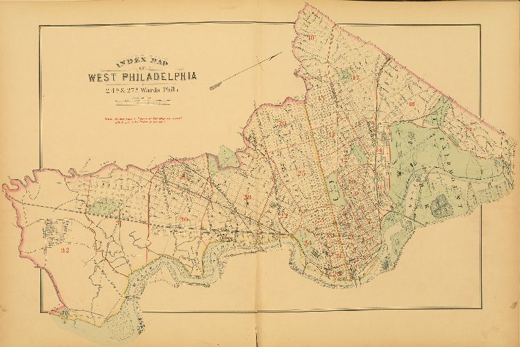 Index Map, Atlas of West Philadelphia, 24th and 27th Wards