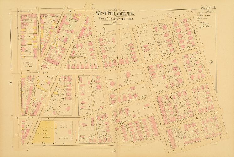 Plate 2, Atlas of West Philadelphia, 24th and 27th Wards