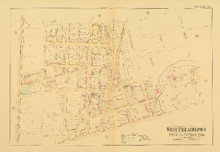 Plate 13, Atlas of West Philadelphia, 24th and 27th Wards