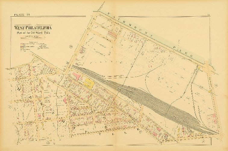 Plate 14, Atlas of West Philadelphia, 24th and 27th Wards