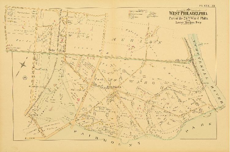 Plate 19, Atlas of West Philadelphia, 24th and 27th Wards