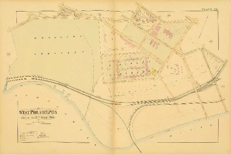 Plate 24, Atlas of West Philadelphia, 24th and 27th Wards