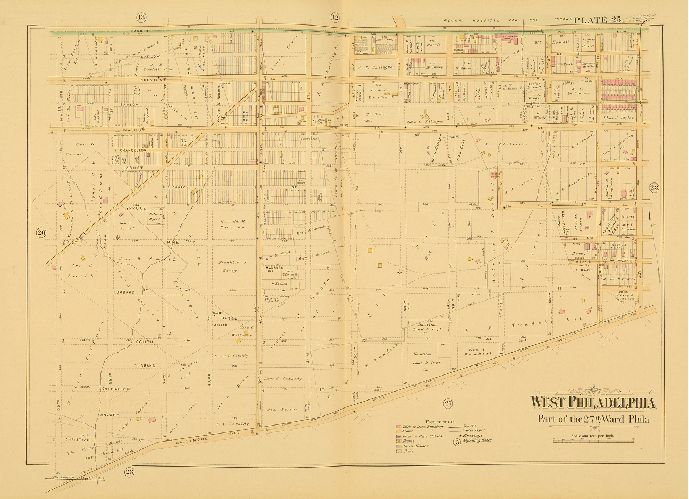 Plate 25, Atlas of West Philadelphia, 24th and 27th Wards