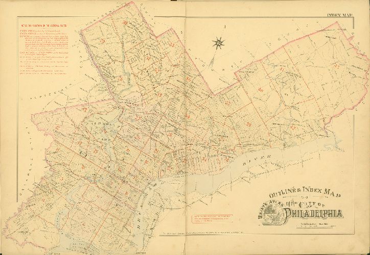 Index Map, Baist's Atlas of the City of Philadelphia, Penna.