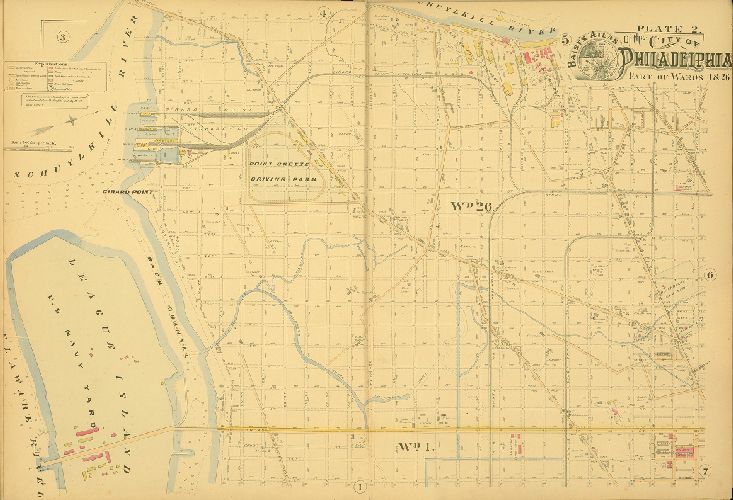 Plate 2, Baist's Atlas of the City of Philadelphia, Penna.