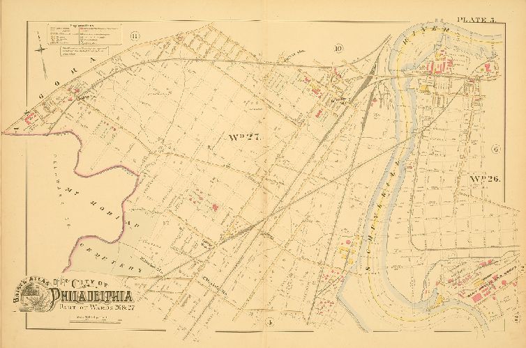 Plate 5, Baist's Atlas of the City of Philadelphia, Penna.