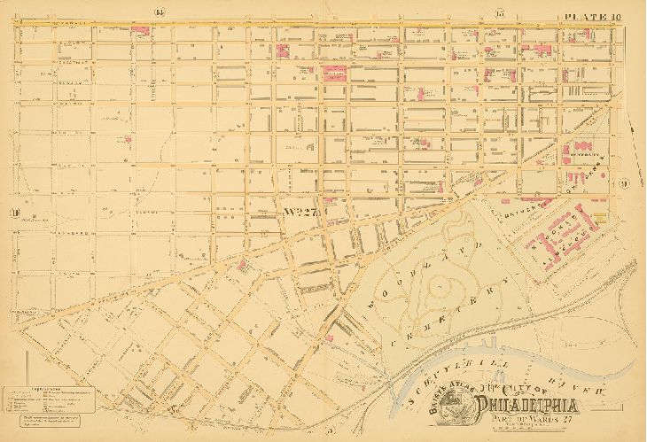 Plate 10, Baist's Atlas of the City of Philadelphia, Penna.