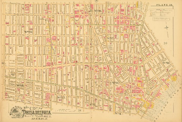 Plate 18, Baist's Atlas of the City of Philadelphia, Penna.