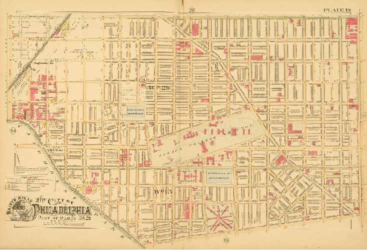 Plate 19, Baist's Atlas of the City of Philadelphia, Penna.
