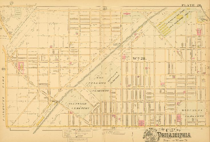 Plate 20, Baist's Atlas of the City of Philadelphia, Penna.