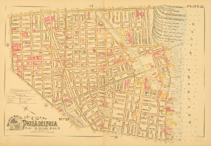 Plate 22, Baist's Atlas of the City of Philadelphia, Penna.