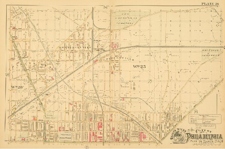 Plate 26, Baist's Atlas of the City of Philadelphia, Penna.