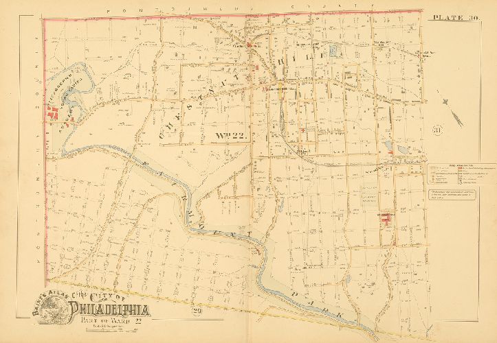 Plate 30, Baist's Atlas of the City of Philadelphia, Penna.