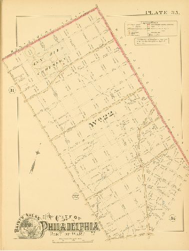 Plate 35, Baist's Atlas of the City of Philadelphia, Penna.